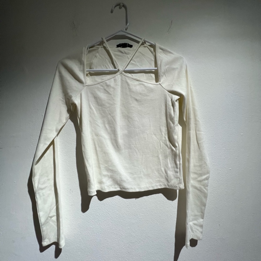 Knit white top